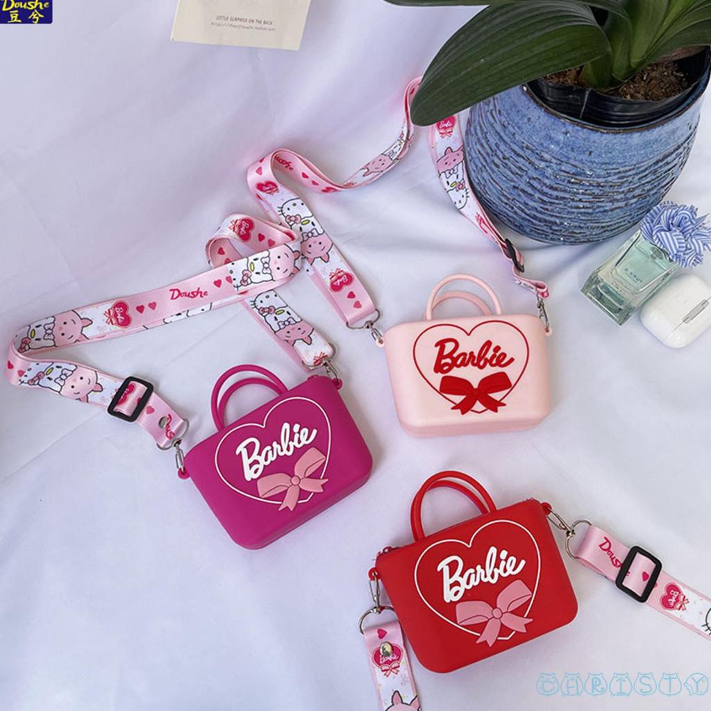 Cht-kids barbie tote bag túi đeo chéo trẻ em ́s ví cầm tay túi trang điểm túi xách túi dễ thương túi đeo vai cho bé gái