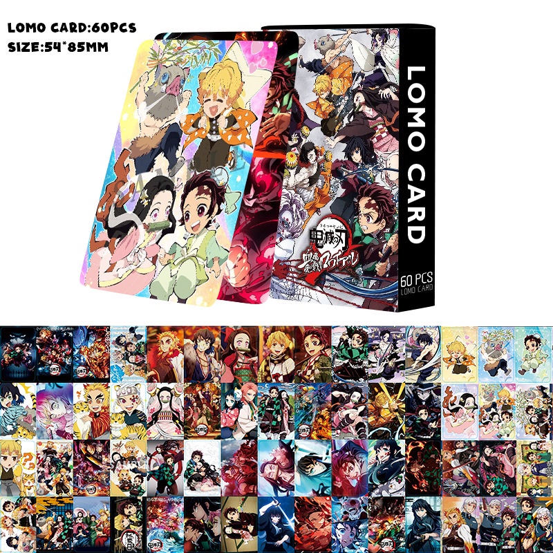 Demon Slayer Photocard Lomo Card Anime Collectibles 60pcs/box