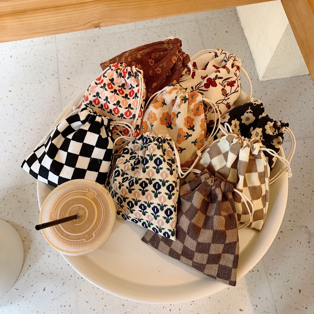 Dây rút túi dây rút dễ thương hand-carrying túi vải nhỏ