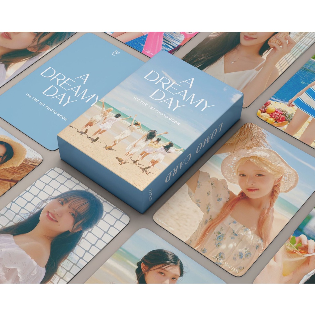 55 cái / hộp ive a dreamy day new album photo book photocards lomo cards wonyoung rei liz leeseo gaeul yujin kpop postcards on sale jy