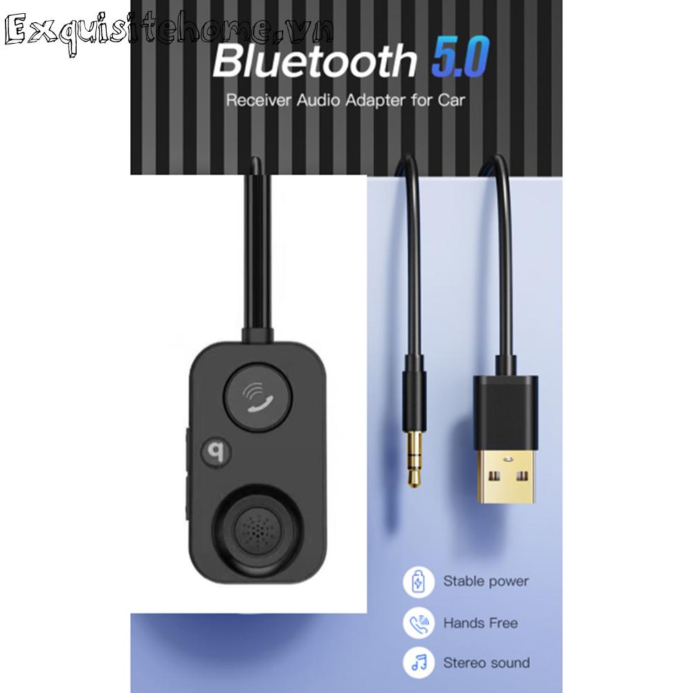Xe hơi bộ thu 5.0 tương thích bluetooth-bộ phát bt tự động usb 3.5mm aux