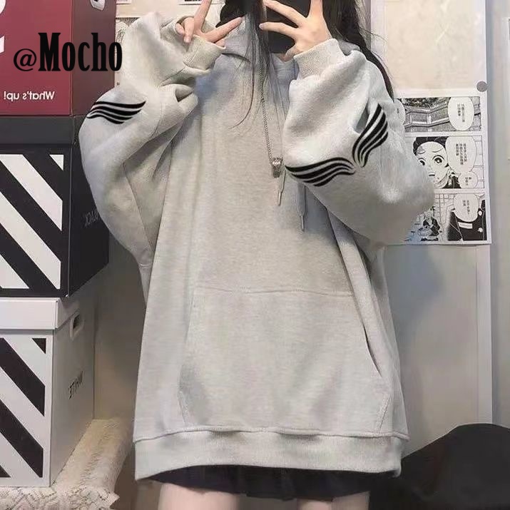 Mocho hoodie áo khoác hoodie zip Thời trang hàn quốc A28J0SY