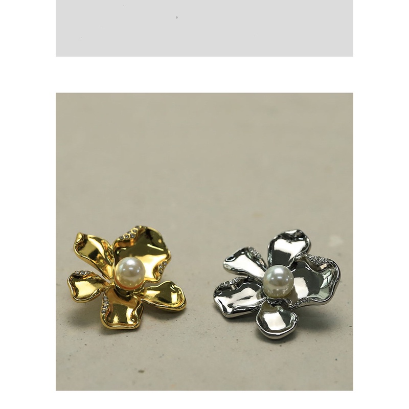 5 cái 24mm 34mm nút kim loại hoa lớn để dệt kim áo khoác cardigan áo len áo khoác da nút trang trí