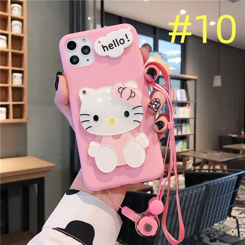 Ốp lưng chống rơi cho redmi note 12 pro 11s 10s 9s 8 7 pro redmi 12 10c 9a 9c 9t poco x5 m3 pro kawaii anime hình kitty vỏ điện thoại có dây buộc