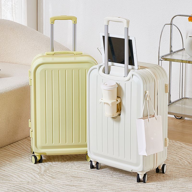 Vali dày xe đẩy vali nam đa chức năng vali da lên máy bay mật khẩu dung lượng lớn bền bỉ cho nam và nữ