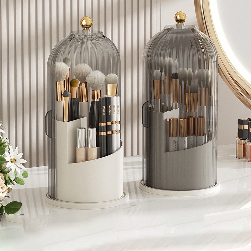 Kệ để đồ REITINGE cất mỹ phẩm cửa trượt xoay trong suốt đựng bút để bàn