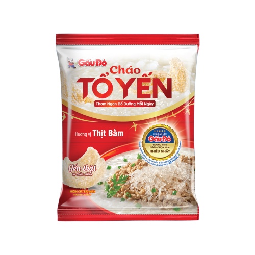Cháo Tổ Yến Gấu Đỏ vị Thịt Bằm (thùng 30 gói)