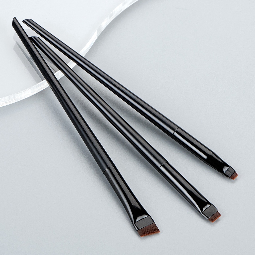 Jiaqi same style 3-piece set blade eyeliner brush fine oblique eyebrow brush outline eyeliner ultra-thin eyeshadow brush makeup brush