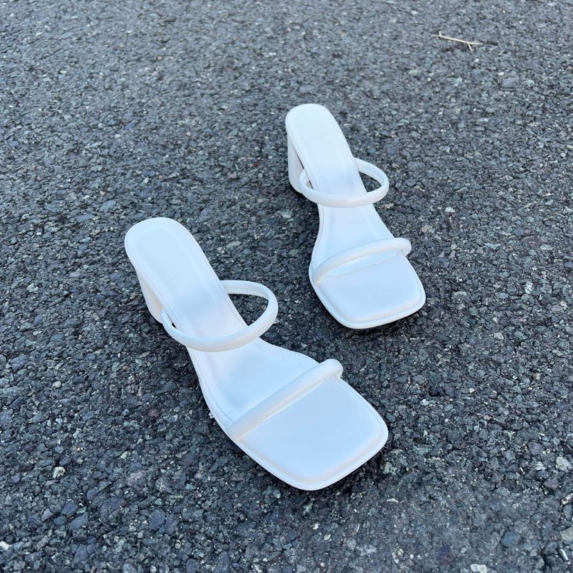 Giày cao gót 2 quai phồng đúp nhẹ cao 5 cm size 40-44