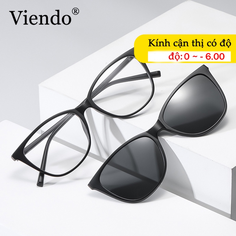 Kính Mát Mắt Mèo VIENDO Dạng Kẹp 2 Trong 1 Chống Tia UV400 Cho Nam Và Nữ Đi Xe Đạp/ngoài Trời/thể Thao (Có Cắt Kính Cận)