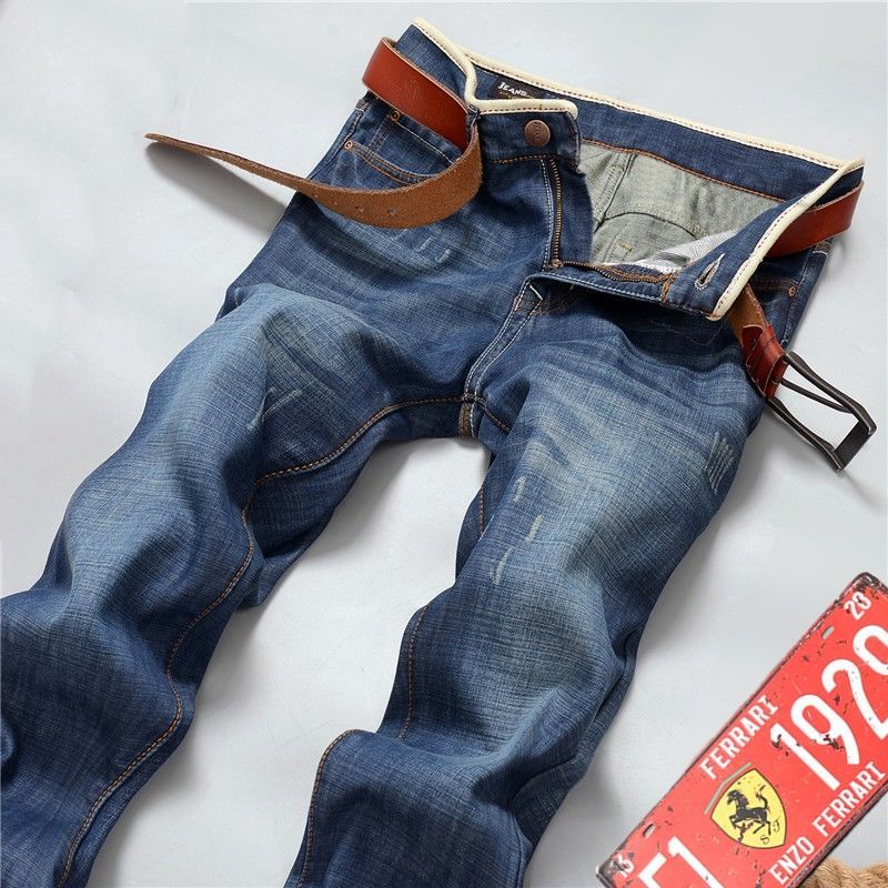 Quần jean nam BEFOYI HLN16 cotton dài xanh dương đen chất lượng cao phong cách Hàn Quốc giản dị cổ điển plus size 28-40