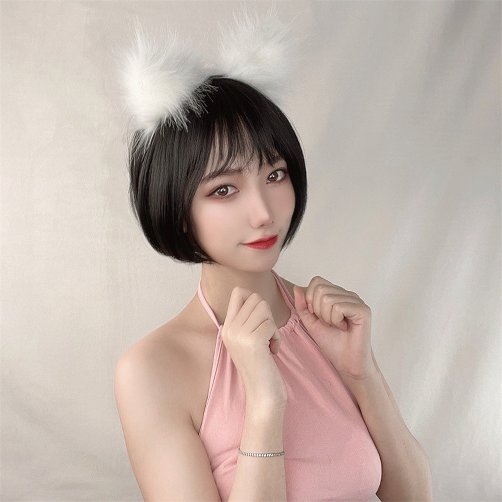 Tóc Giả Ngắn Thẳng Tự Nhiên Thời Trang Cho Nữ