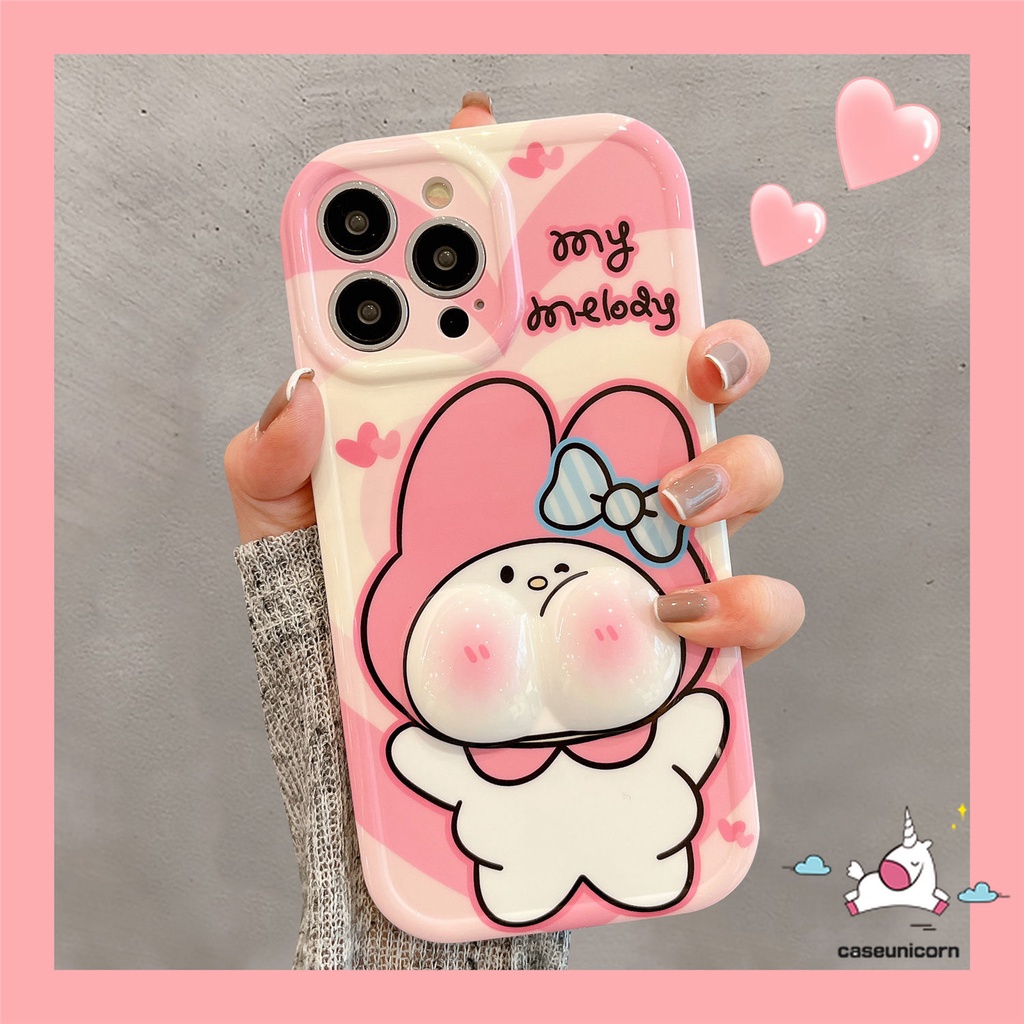 Hoạt Hình Ốp Điện Thoại Mềm Hình melody cinnamoroll 3d Cho iphone 11 12 15 13 14 pro max xr x xs max 6 6s 7 8 plus se 2020