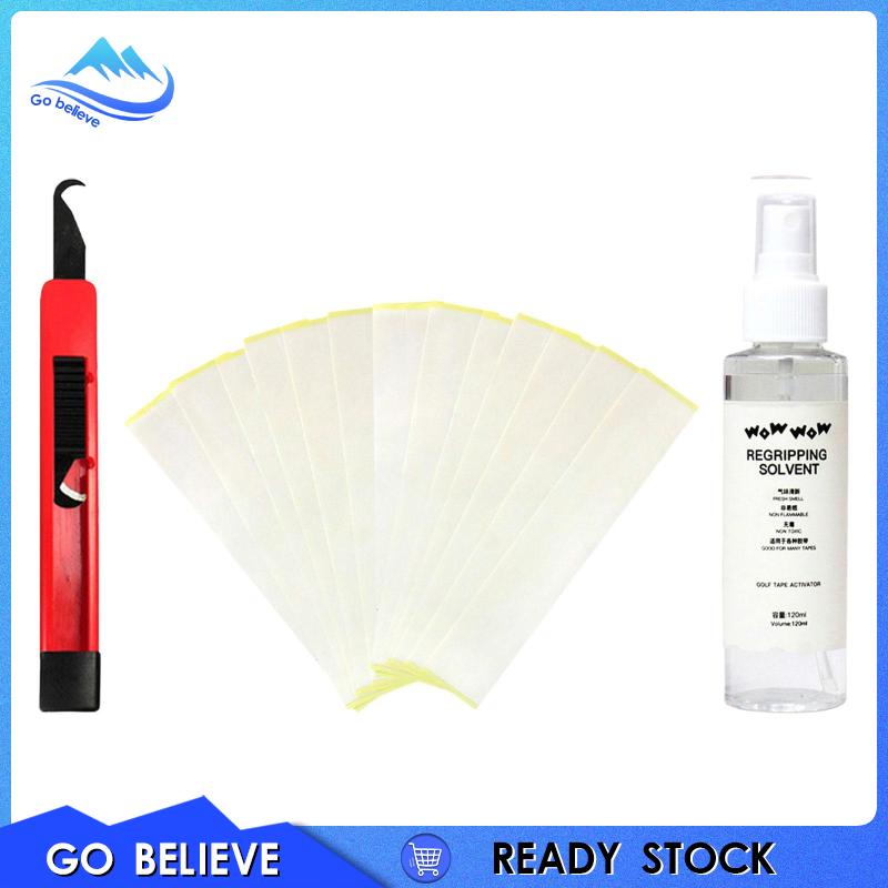 Bộ tay cầm câu lạc bộ chơi gôn thay thế nắp câu lạc bộ sửa chữa chất lượng chuyên nghiệp dung môi 15 grip tape strips tool set phụ kiện