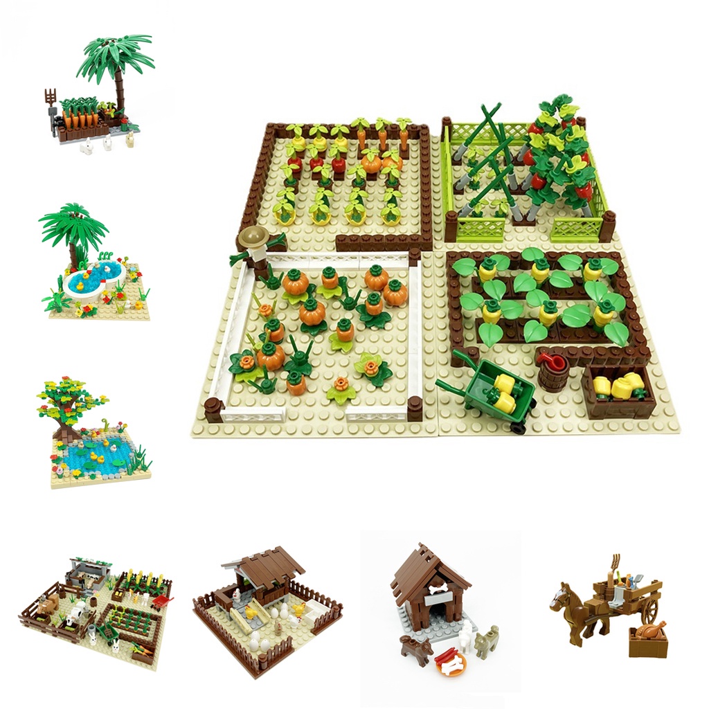 Moc tương thích với lego farm bird nest vegetable garden penguin building blocks quà tặng đồ chơi giáo dục cho trẻ em