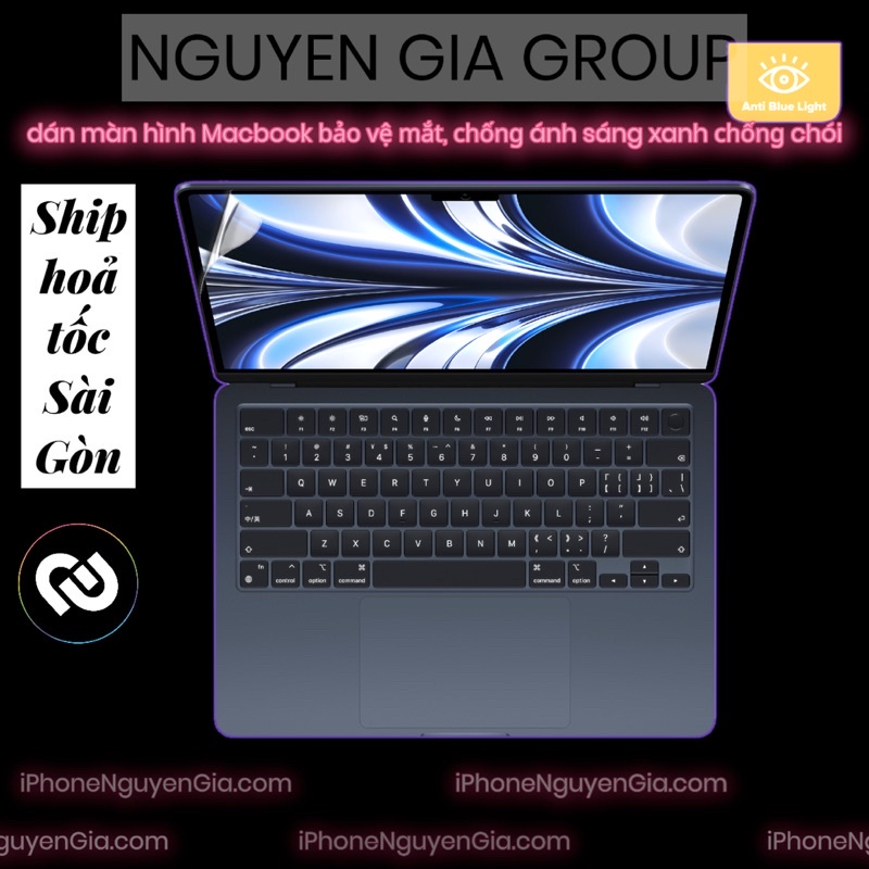 dán màn hình JCPAL iclara anti Blue chống nhức mỏi mắt Macbook pro m2 m1 Mac air m2 m1 Nguyễn Gia gr