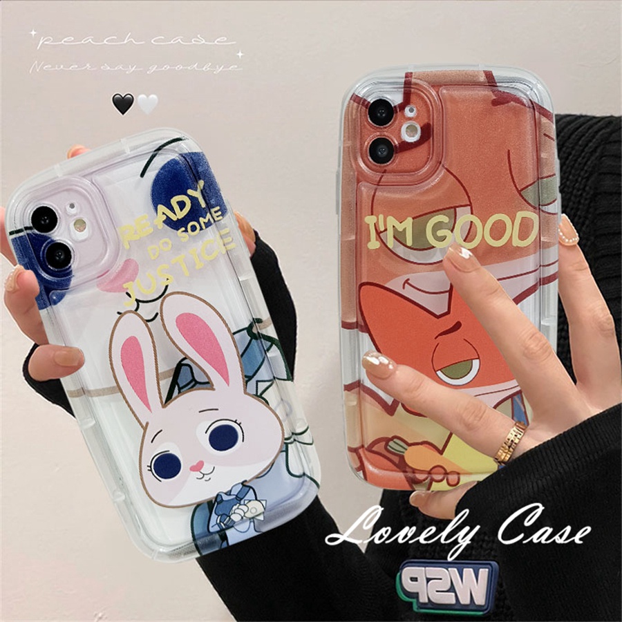 Tương thích với iphone14 13 12 11 pro max 8 7 6 6s plus x xr xs max se 2020 vỏ xà phòng phim hoạt hình dễ thương thỏ và cáo bìa mềm