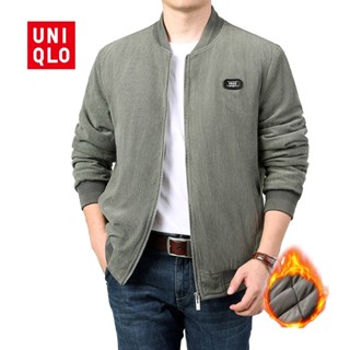 [M-5XL] Áo khoác nam Uniqlo Corduroy Áo khoác Bomber Áo khoác công sở chất lượng cao dành cho giới trẻ Bộ đồ bóng chày dày ấm áp