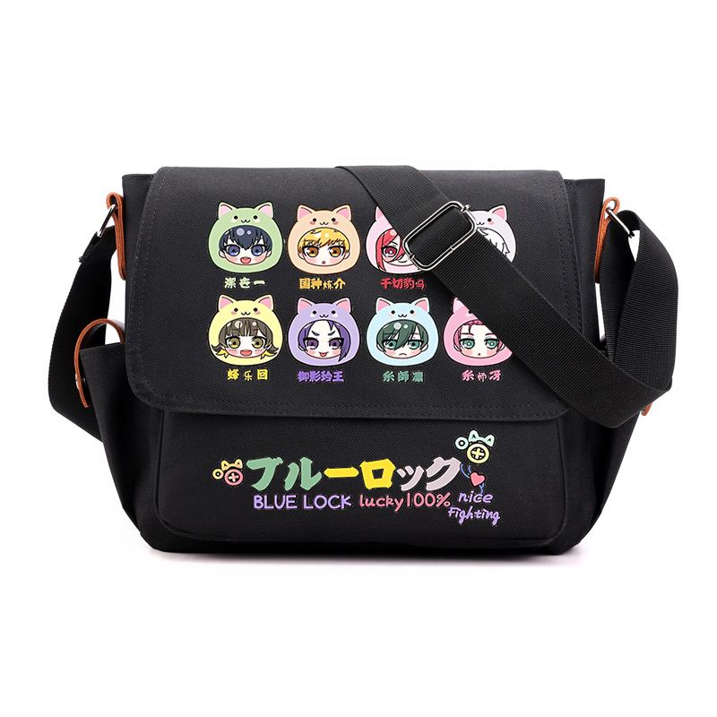 BLUE LOCK Isagi Yoichi Chigiri Hyoma Rin Itoshi cartoon and anime peripheral crossbody bag Two-Dimensional student shoulder bag
