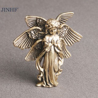 Jinhf đồng sáu cánh thiên thần thần tình yêu tượng cupid đồ trang trí bằng đồng tượng thiên thần hot