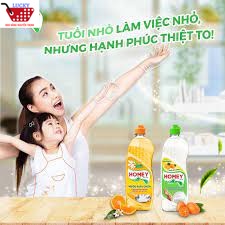 Nước rửa chén cao cấp HOMEY hương Cam hương quất 750g/chai