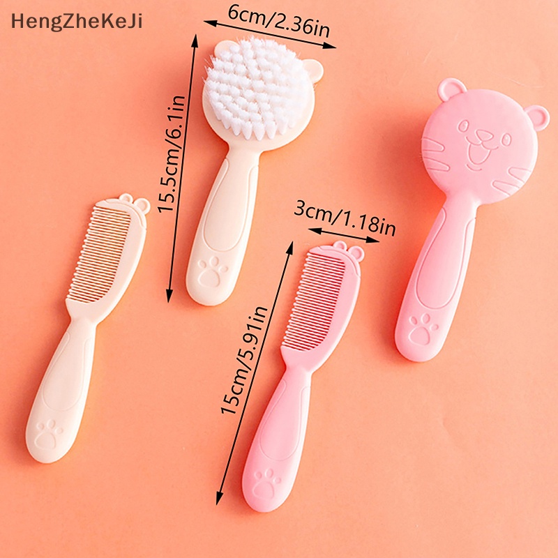 2 cái lược chải tóc cho bé di động trẻ sơ sinh mới biết đi nylon bàn chải tóc mềm đầu massager lược bộ đồ dùng chăm sóc tóc cho bé hhe