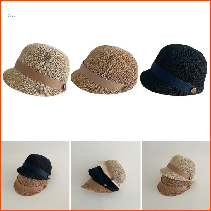 Chua baby toddler girls mũ rơm mặt trời bãi biển mùa hè- mũ baby hollow cap thoáng khí