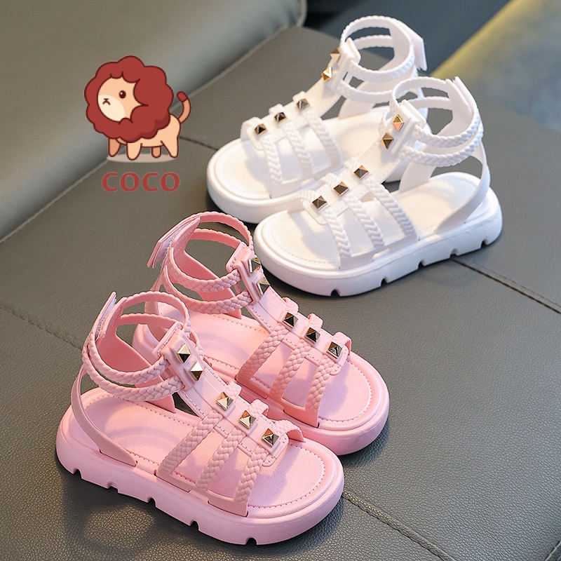 Giày Sandal Công Chúa Đế Mềm Cỡ Lớn Phong Cách La Mã Thời Trang Mùa Hè 2023 Cho Bé Gái