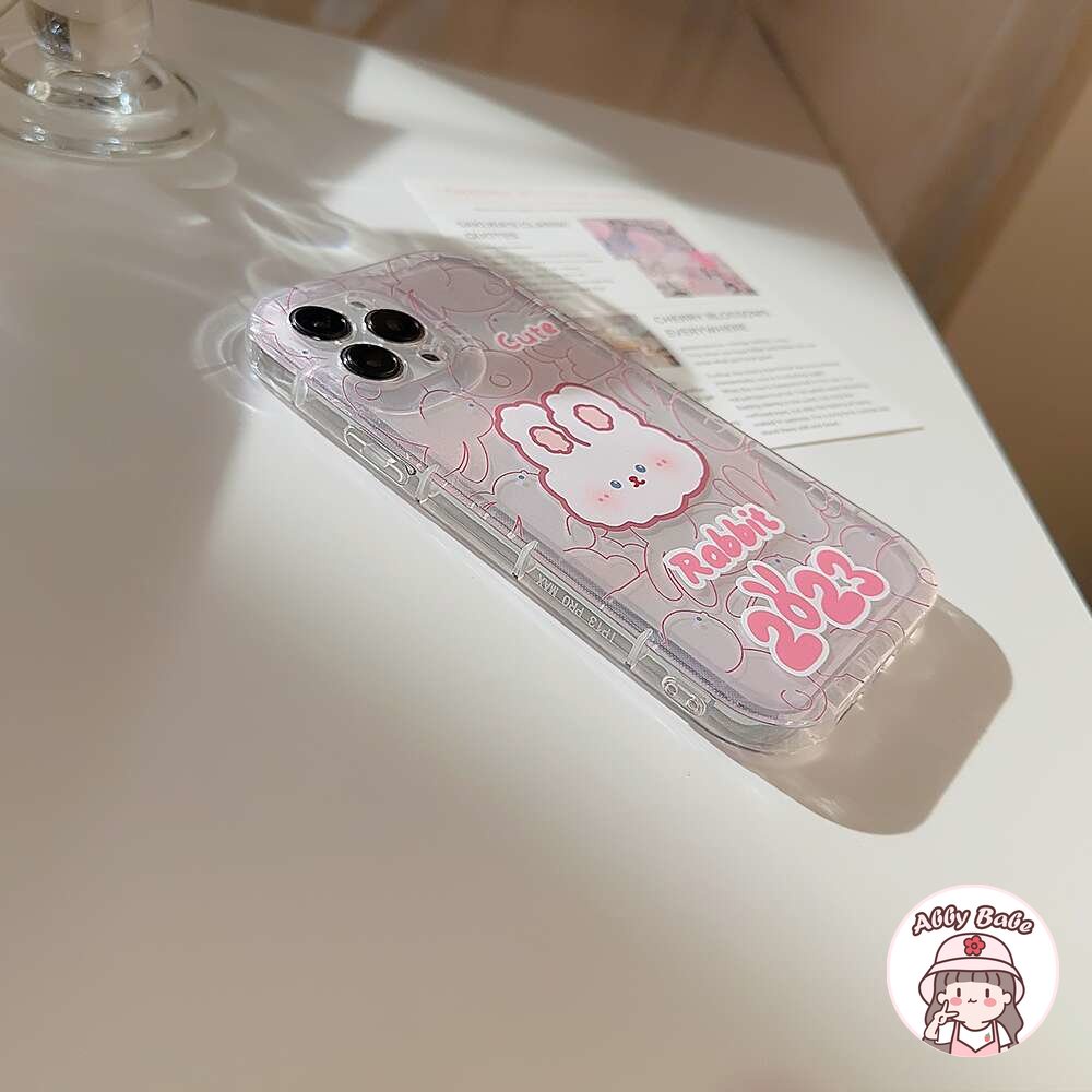 Ốp Điện Thoại TPU Mềm Trong Suốt Chống Bụi Bẩn In Hình Thỏ Hoạt Hình Dễ Thương Cho IPhone 14 Pro Max 13 12 11 Pro Max
