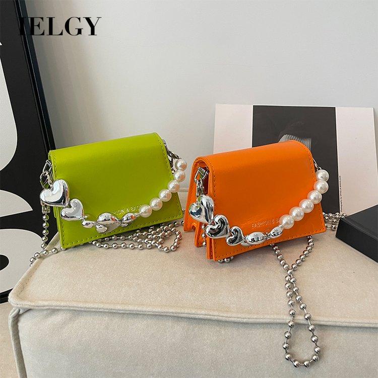 Túi Đeo Chéo mini Hình Vuông Đính Ngọc Trai Thời Trang Dành Cho Nữ