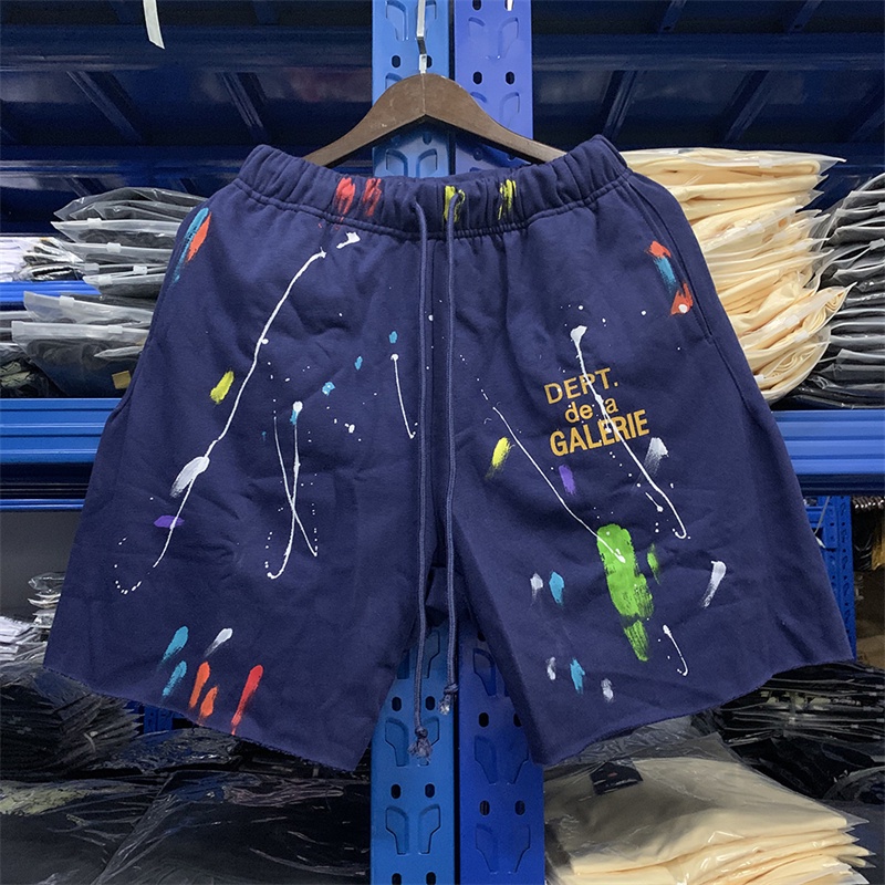 Gal-lery - D-EPT-The-The Quần Short cotton Nguyên Chất In Hình Tròn Vẽ Tay Thời Trang Xu Hướng Mới Nhất Mỹ