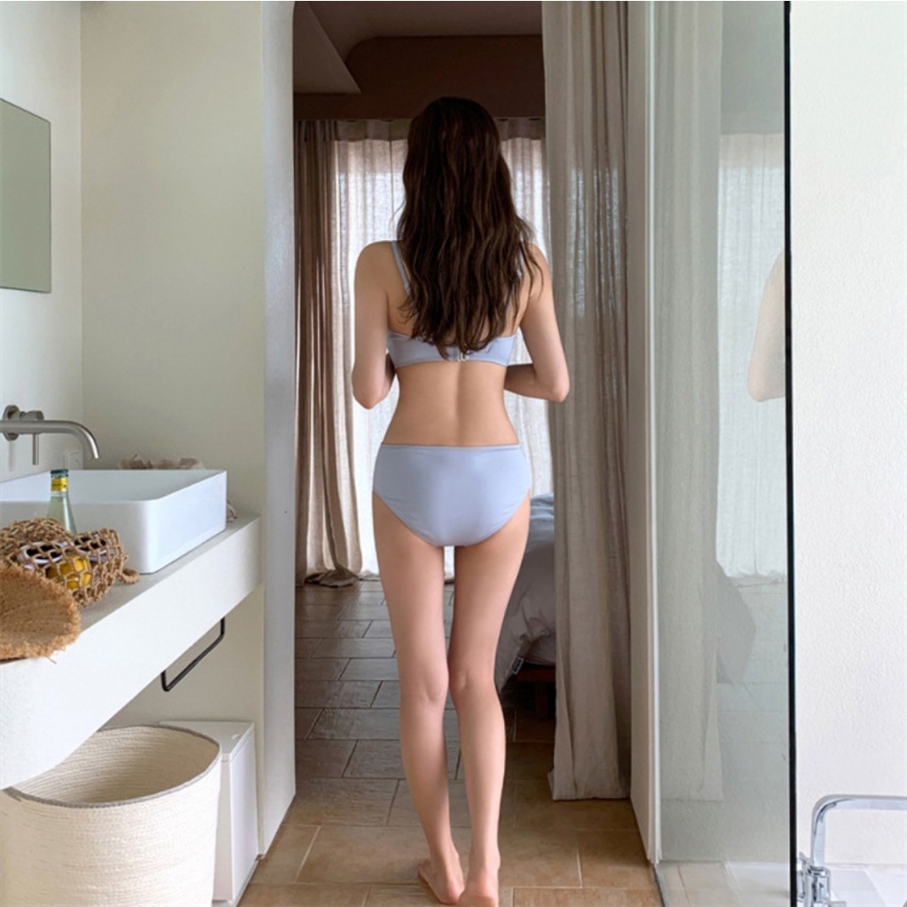 Đồ Bơi Một Mảnh Màu Trơn Phong Cách Nhật Hàn Gợi Cảm Cho Nữ