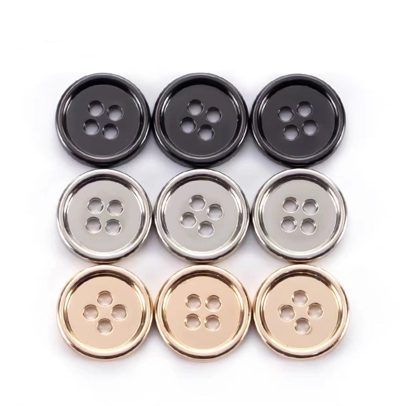 Set 5 Nút Tròn Mỏng 11.5Mm Trang Trí Áo Sơ Mi / Áo Gió