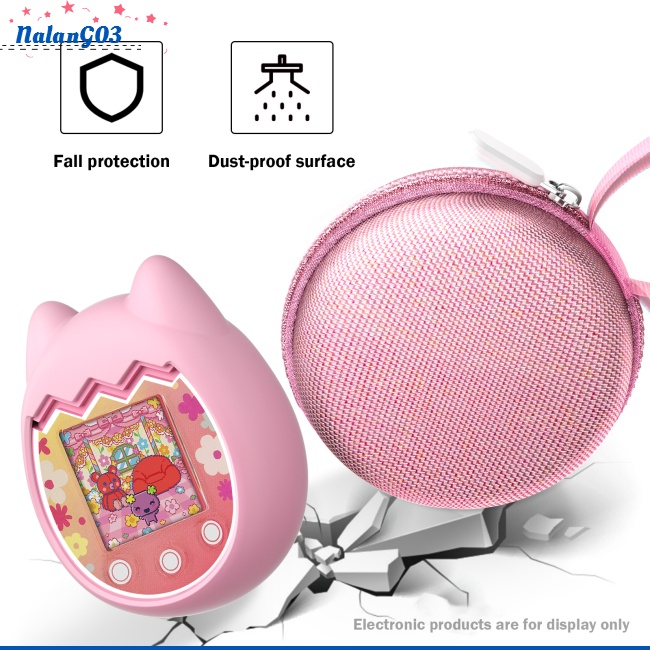 Vỏ Bảo Vệ Bằng Silicon Họa Tiết Hoạt Hình Kèm Túi Đựng Cho Máy Chơi Game Tamagotchi Pix