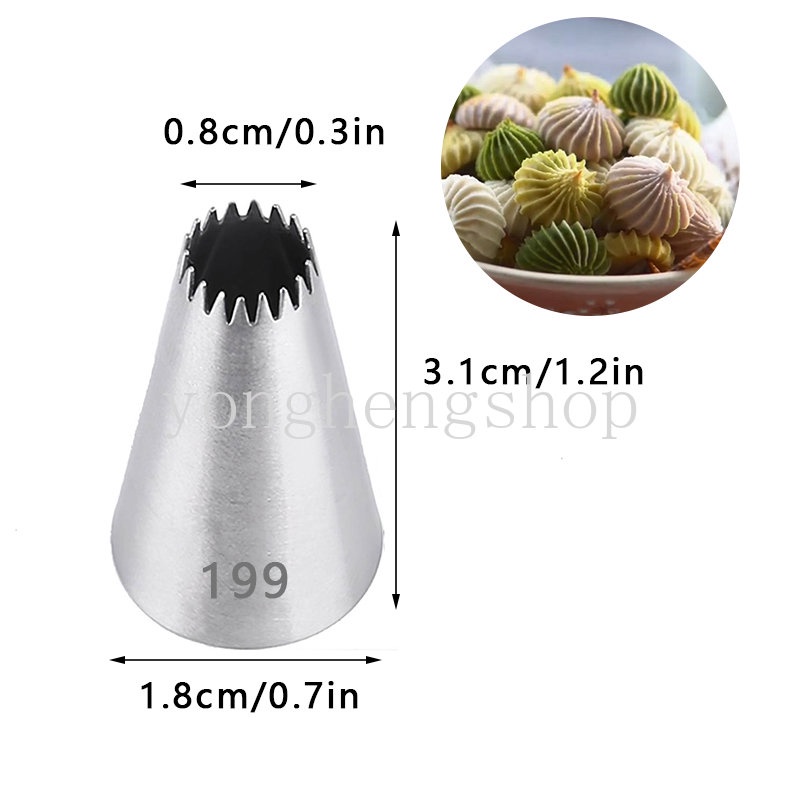 199# Đuôi Bắt Bông Kem Trang Trí Bánh Bằng Thép Không Gỉ