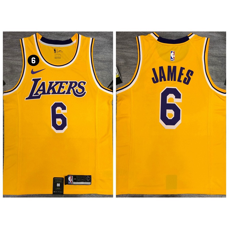 Áo Thun Bóng Rổ Los Angeles Lakers 2023NBA LeBron James Jersey 75th Anniversary