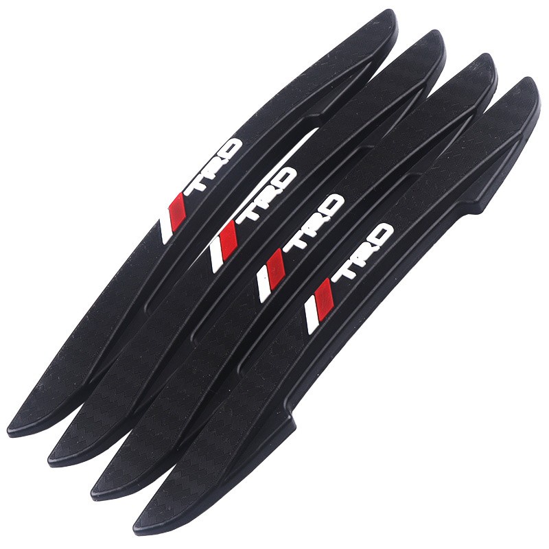 Bộ 4 Miếng Dán Chống Va Chạm In logo TRD Cho Cửa Xe Hơi Toyota Wigo Fortuner Innova Hiace Hilux