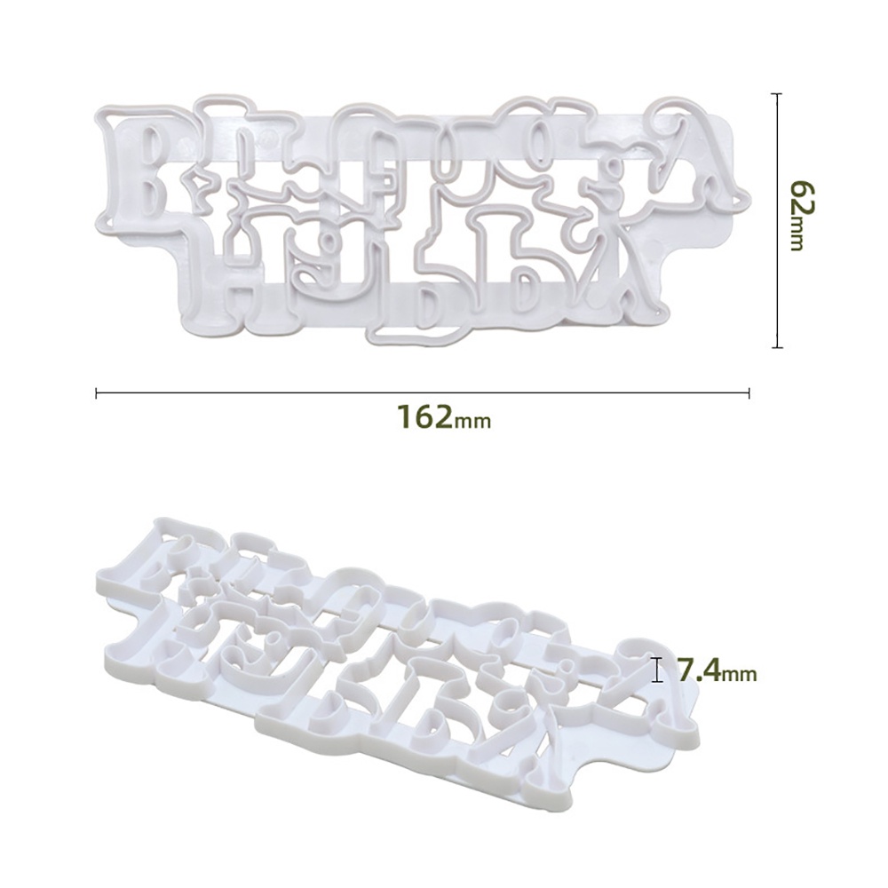 Khuôn Cắt Tạo Hình Chữ Happy Birthday / Trái Cây / Bánh Quy Độc Đáo Trang Trí Bánh Kem