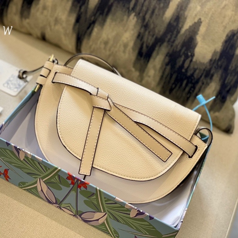 Túi Đeo Chéo Da Bò Thật Mini Hình Bán Nguyệt / Tam Giác Đính Nơ Thời Trang Phong Cách Mới 2022 Cho Nữ