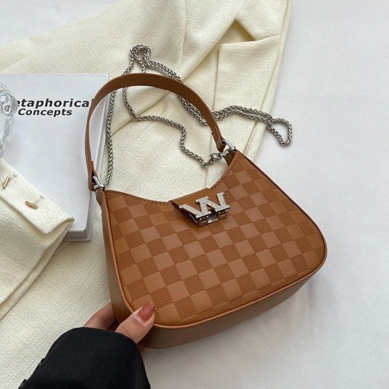 Túi Đeo Vai Họa Tiết Sọc Caro Thời Trang Cho Nữ