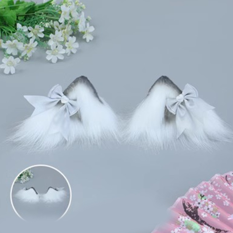 Kẹp Tóc Hình Tai Thú Hoạt Hình Chống Trượt Hóa Trang Cho Bé Gái