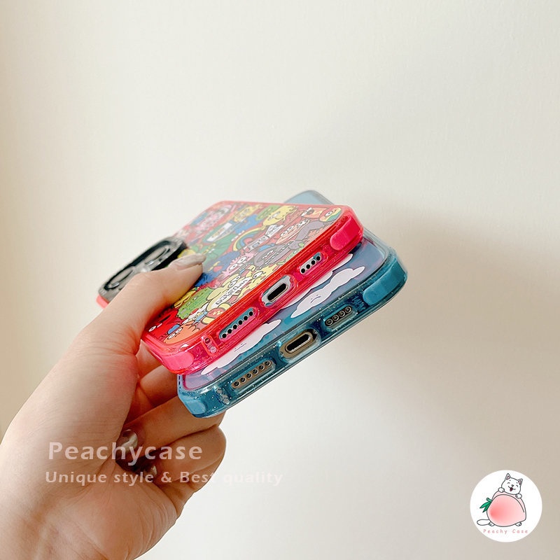 Ốp Điện Thoại PC Cứng Chống Sốc Họa Tiết Mây Và Quái Vật Cho iPhone 14 13 12 Pro Max 14Plus 11 13pro 14pro