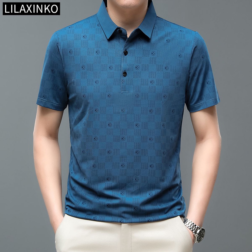 Áo Thun Polo Tay Ngắn Họa Tiết Kẻ Sọc 5 Màu Thời Trang Cổ Điển Cho Nam