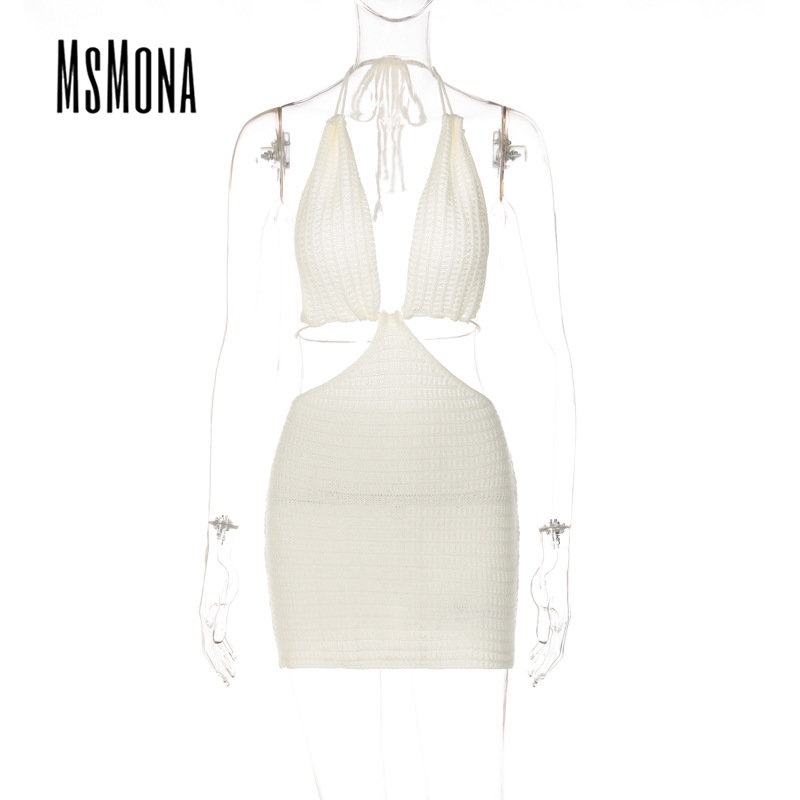 Đầm Dệt Kim Sát Nách Dáng Ôm Cổ Chữ V Màu Trơn Thời Trang 2023 Cho Bạn Gái