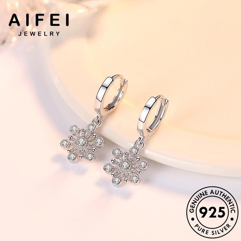 AIFEI JEWELRY bông bạc xỏ Thời 925 sức tròn tuyết tua vành cương thật moissanite kiện trang giản bông nữ bản tai đơn khuyên phụ thời kim hàn quốc nguyên E403
