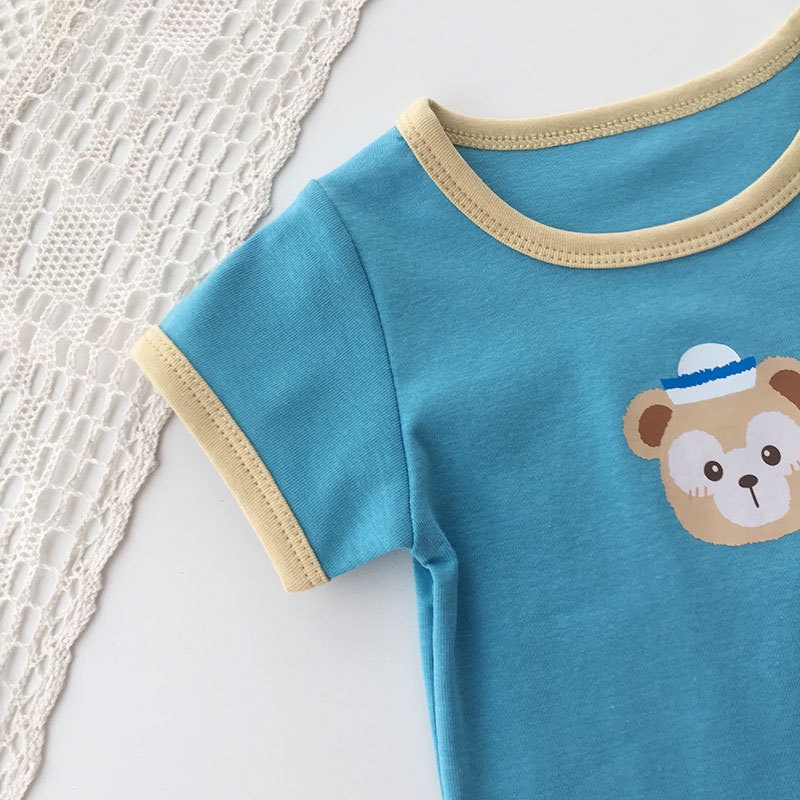 80-130cm Phong Cách Mùa Hè Thời Trang Bé Gái Dễ Thương Bé Gái Tay Ngắn Top Mùa Hè Áo Thun Trẻ Em Trẻ Em Cổ Tròn Nửa Tay Áo Sơ Mi