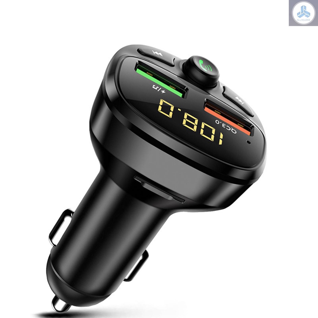 3.4A Dual USB Car BT5.0 FM QC 3.0 Quick Charge MP3/WMA/APE/FLAC/WAV Music Player Radio Adapter Hands-free