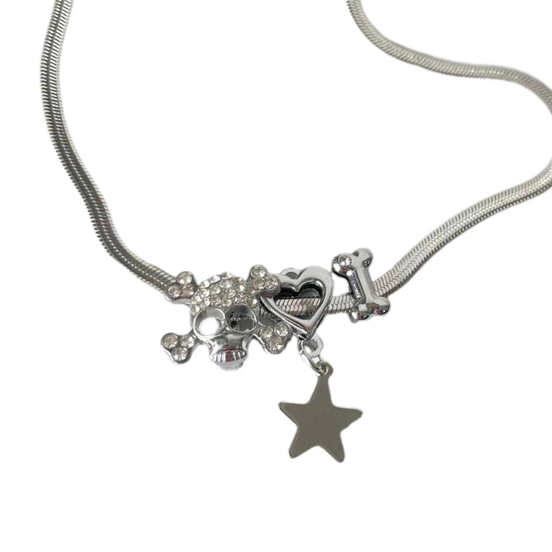 Vòng Cổ Choker Mặt Hình Thánh Giá / Trái Tim / Đầu Lâu Phong Cách Punk Y2K Thời Trang Cho Nữ