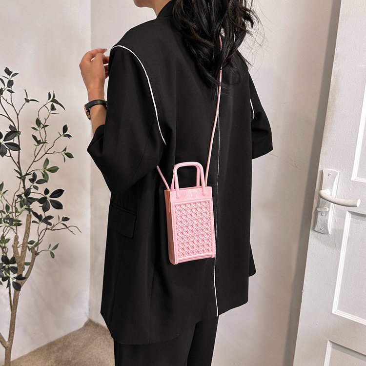 Túi Đeo Chéo Mini Hình Vuông Đựng Điện Thoại Thiết Kế Đơn Giản Thời Trang Cho Nữ