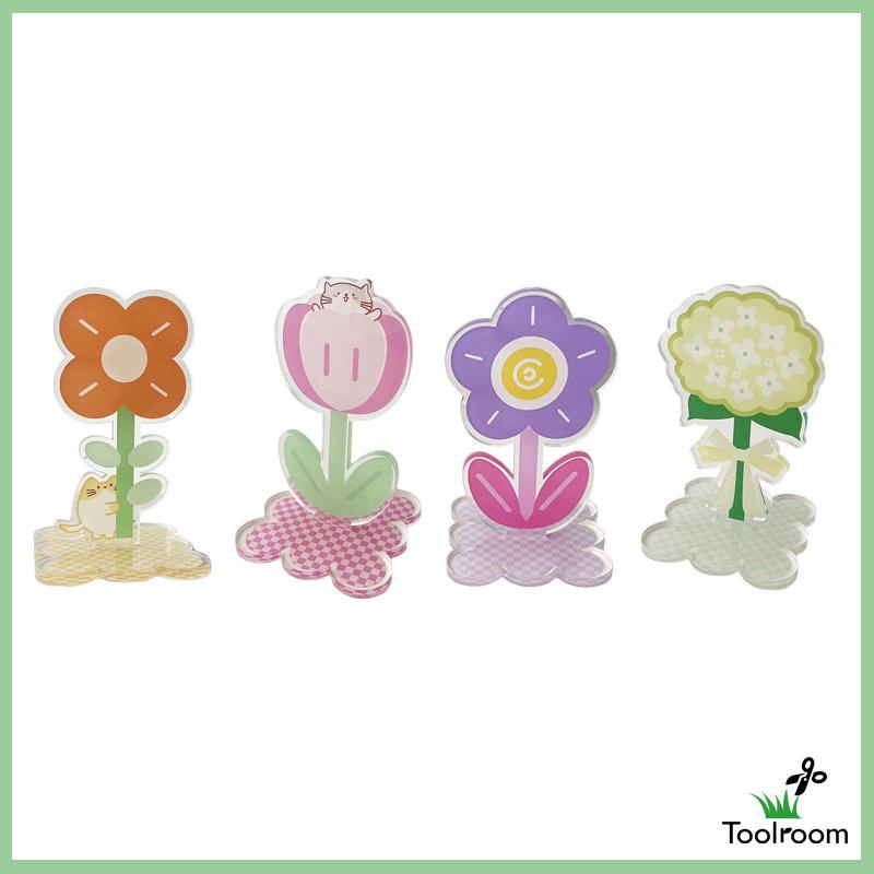 Giá Đỡ Số Bàn Bằng Acrylic Hình Bông Hoa Độc Đáo Trang Trí Nhà Cửa